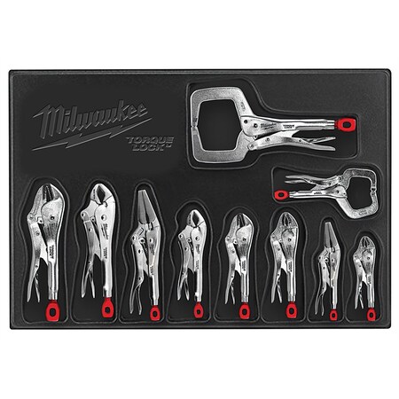 Milwaukee Tool 10-Piece TORQUE LOCK Curved Jaw Pliers Kit 48-22-3690